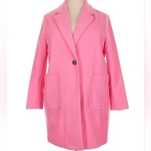 M & S Collection Size 18 Pink One Button Coat with Pockets